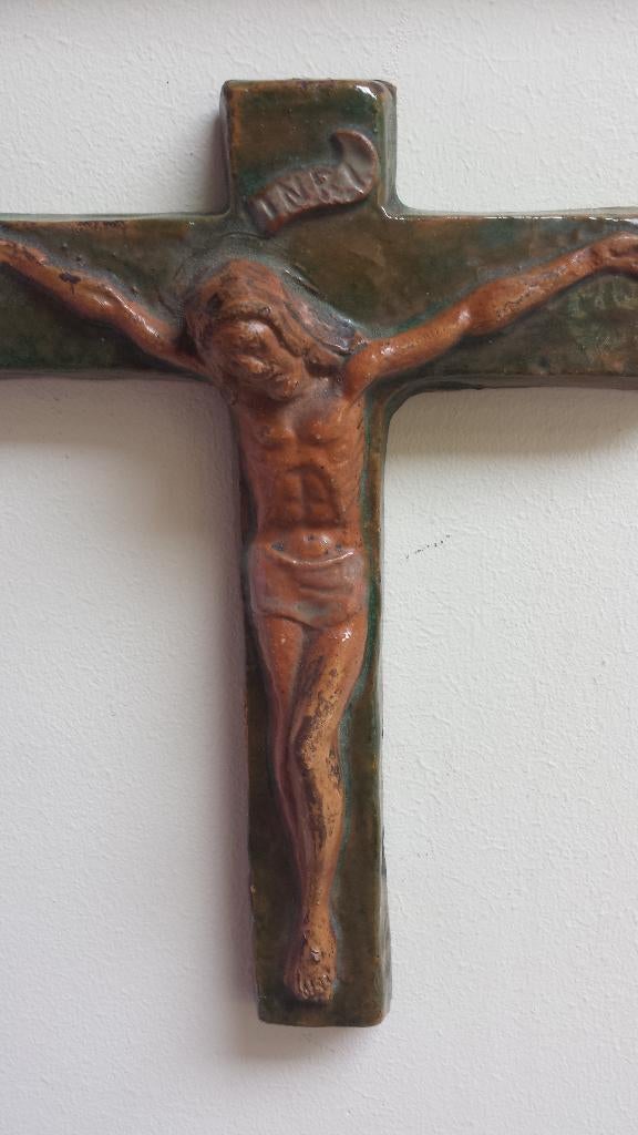 RUSSEL TIGLIA Keramiek TEGELEN ~ Oud KRUISBEELD ~ Verzamelen, Ophalen of Verzenden