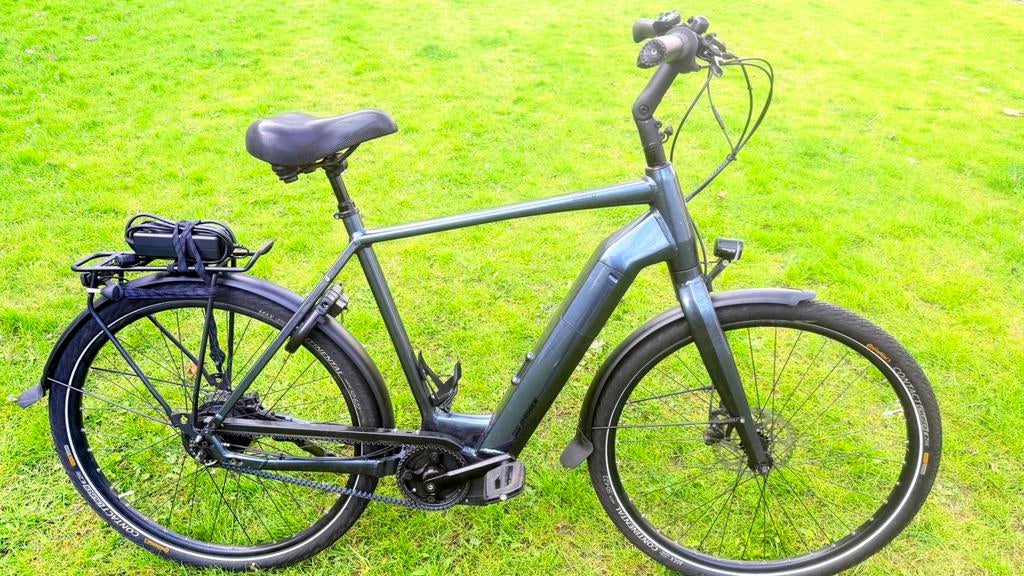 Nette goede herenfiets E-bike Jan Janssen Liscio Belt 62cm, Versnellingen, Zo goed als nieuw, 61 tot 65 cm, Ophalen