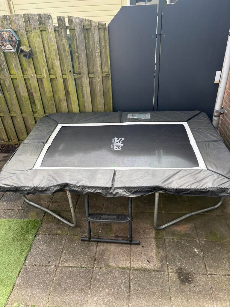 Salta rechthoekige trampoline met ladder, Ophalen, Gebruikt