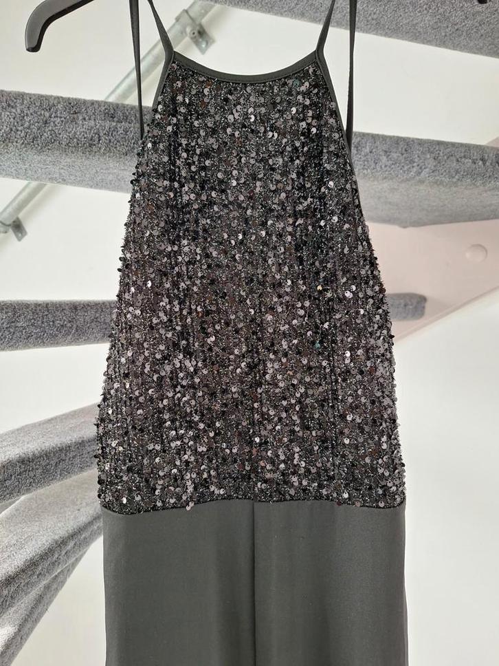 Zwarte jumpsuit met pailletten, maat 42, Kleding | Dames, Jumpsuits, Gedragen, Maat 42/44 (L), Zwart, Ophalen of Verzenden