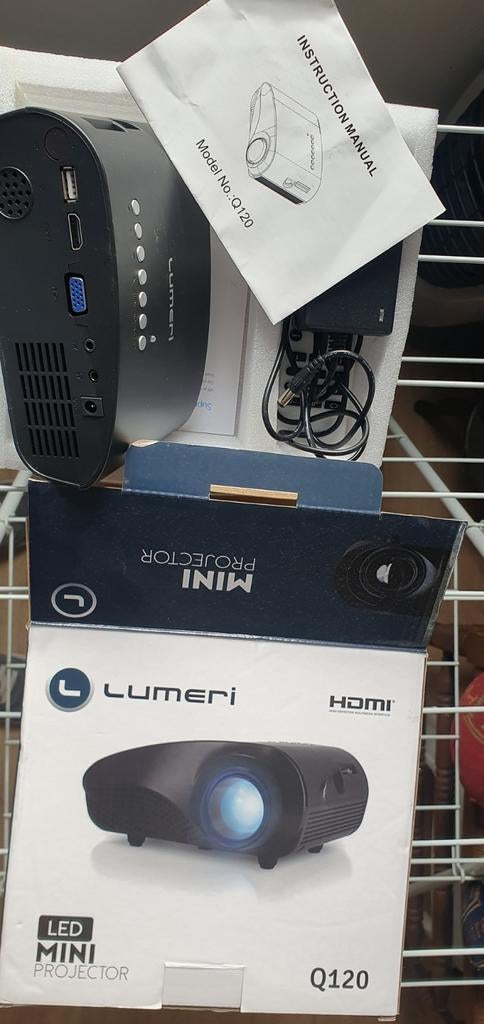 Lumeri Mini Projector Q120 LED - Compacte Beamer, Audio, Tv en Foto, Beamers, Lumeri, LED, Nieuw, Ophalen of Verzenden