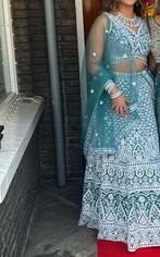 Prachtige zee blauwe Indiase Lehenga Choli, Huwelijk, Ophalen of Verzenden, Zo goed als nieuw, Kleding