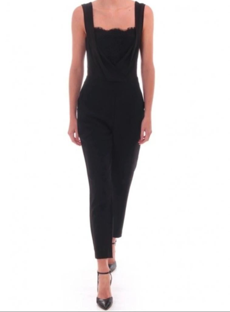 Ted Baker Lace & Wrap Front Jumpsuit, Kleding | Dames, Jumpsuits, Verzenden, Zwart, Zo goed als nieuw, Maat 36 (S)