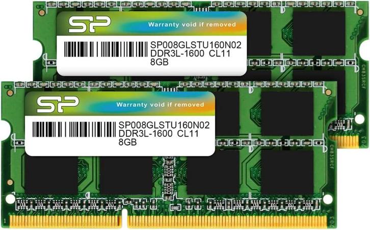 2 x 8GB SP DDR 3 1600 MHz Sodimm Dual Channel Kit **NIEUW**, Computers en Software, RAM geheugen, Nieuw, Laptop, 16 GB, DDR3, Ophalen of Verzenden