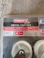 4 Zwenkwielen voor Robuuste Vloeren - 25kg Max. Belasting, Ophalen, Nieuw