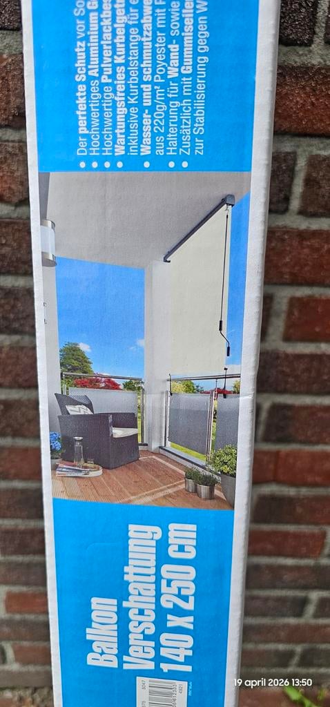 Nieuwe Balkon Zonwering 140x250 cm (2 stuks), Ophalen, Overige typen, Nieuw, Minder dan 250 cm