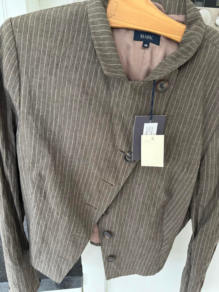 Mark gestreepte jasje maat 46, Ophalen of Verzenden, Nieuw, Maat 46/48 (XL) of groter, Bruin
