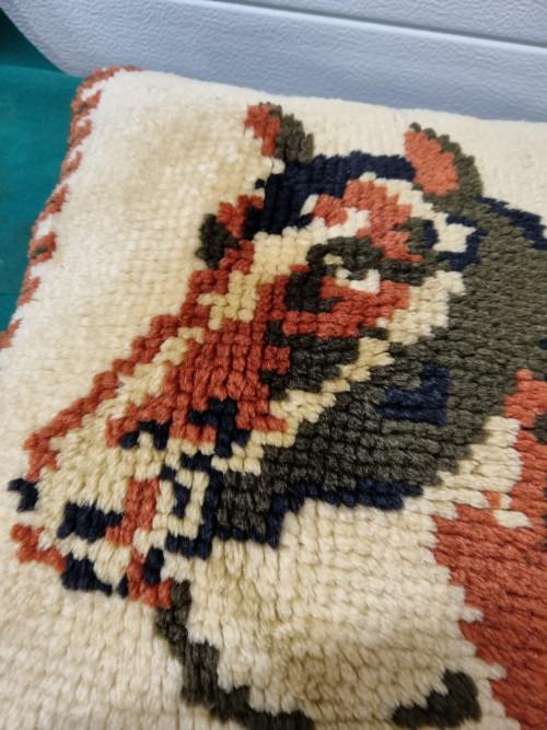 kussen met paard geborduurd vintage, Huis en Inrichting, Woonaccessoires | Kussens, Ophalen of Verzenden, 'T Olde Gre-j, Info@toldegrej.nl