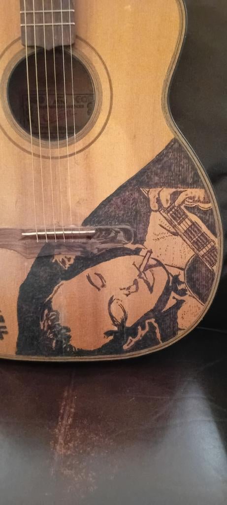 Django Reinhardt Western Gitaar - Uniek Design, Antiek en Kunst, Kunst | Schilderijen | Klassiek, Ophalen of Verzenden