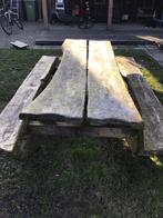 Grote stevige picknicktafel, Tuin en Terras, Ophalen, Gebruikt, Rechthoekig, Hout