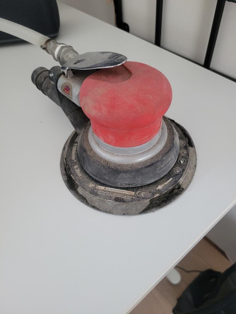 Topcraft TCOPS-150/2012NL Pneumatische Schuurmachine, Ophalen of Verzenden, Gebruikt, Minder dan 600 watt, Excentrische schuurmachine