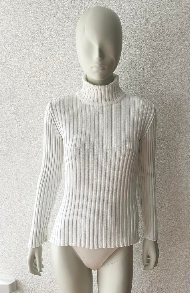 Escada trui met col, Verzenden, Zo goed als nieuw, Maat 38/40 (M), Wit