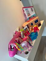 Barbie vliegtuig, dreamhouse, glamper, zwembadje, unicorns, Ophalen, Zo goed als nieuw, Toebehoren
