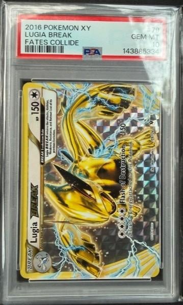 Lugia BREAK FCO 79 PSA 10 Fates Collide, Ophalen of Verzenden, Zo goed als nieuw, Losse kaart, Foil
