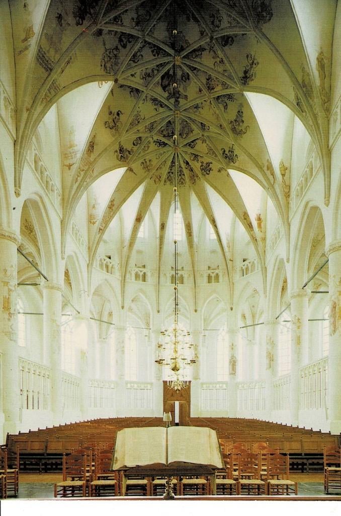 Harderwijk, interieur Grote Kerk, Ophalen of Verzenden, 1960 tot 1980, Ongelopen, Gelderland