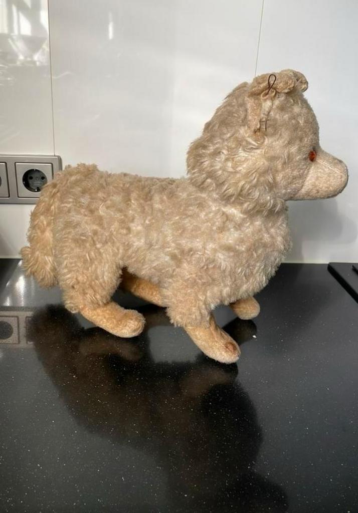 Grote antieke speelgoed hond, Ophalen of Verzenden