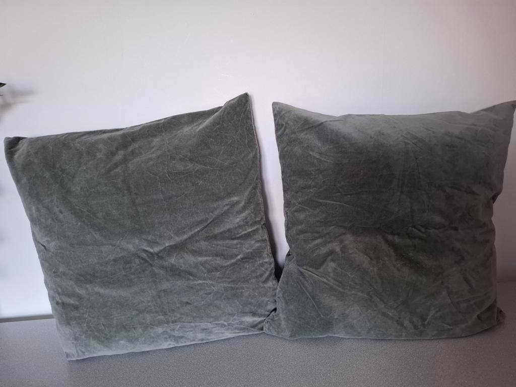 2x IKEA Sanela kussenhoezen met binnenkussen 50x, Huis en Inrichting, Woonaccessoires | Kussens, Ophalen of Verzenden, Gebruikt