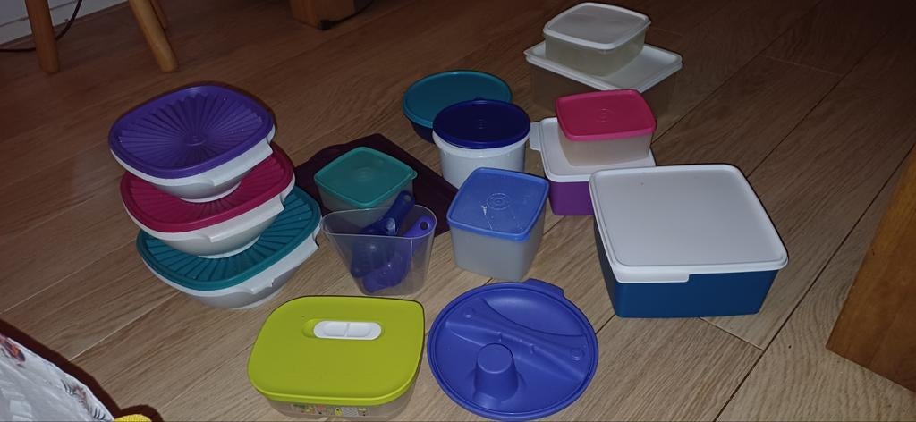 Allemaal plastic voorraadbakjes., Huis en Inrichting, Emmers, Ophalen, Gebruikt, Kunststof