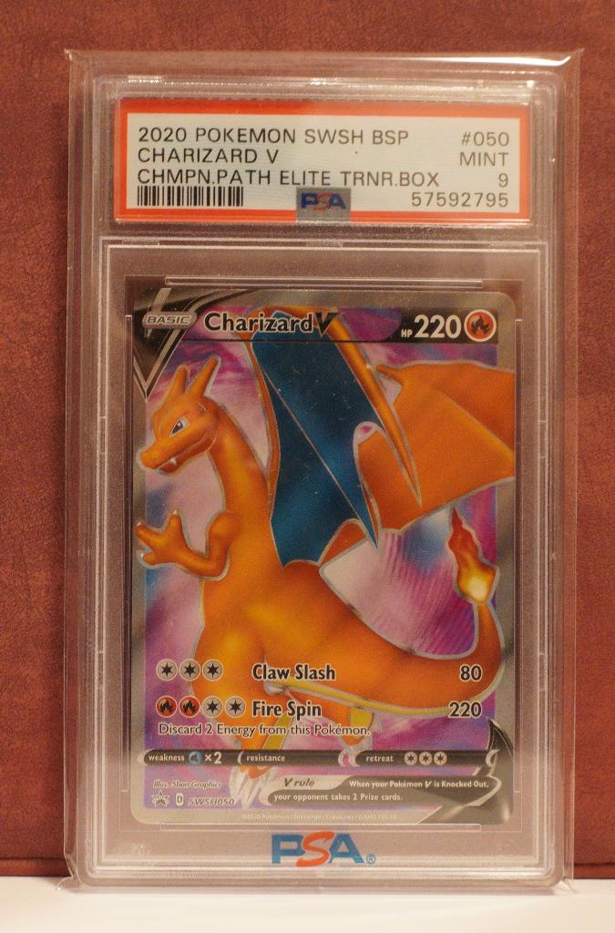 Charizard V Full ArtSWSH050 SWSH Black Star Promos PSA 9, Verzenden, Nieuw, Losse kaart