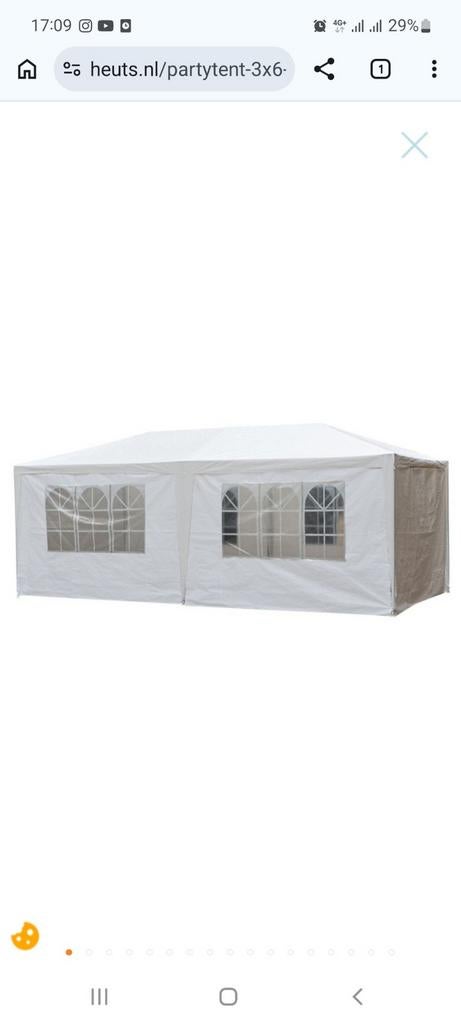 Partytent dakzeil 3x6meter, Ophalen, 5 tot 8 meter