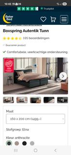 Karlsson boxspring blauuw, Ophalen, Blauw, Tweepersoons, Zo goed als nieuw