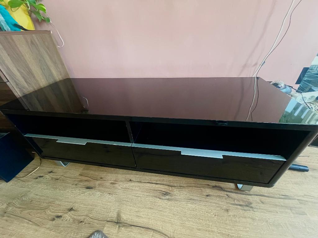 ZSM OPHALEN //TV MEUBEL - lakzwart, Ophalen, Gebruikt, 100 tot 150 cm, Minder dan 100 cm