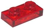 Lego plaatjes/ plates 1x2 transparant rood 20 stuks (new), Kinderen en Baby's, Speelgoed | Duplo en Lego, Ophalen of Verzenden