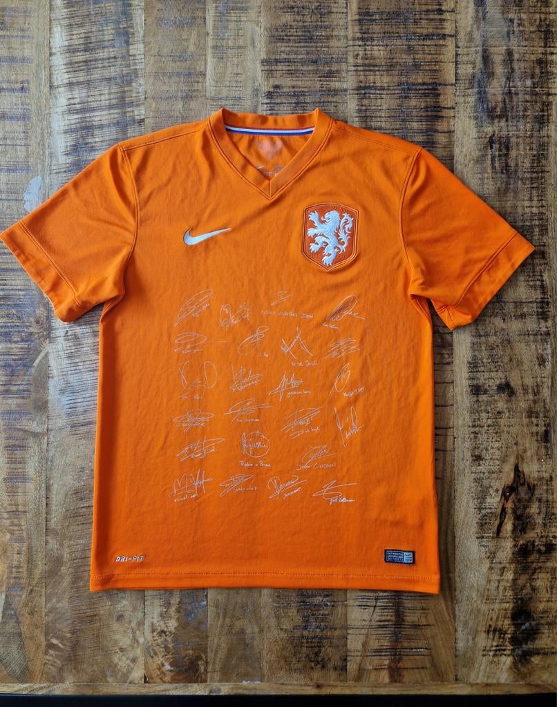 Nederlands elftal shirt 2014 Oranje M, Kleding | Heren, Sportkleding, Maat 48/50 (M), Nike, Oranje, Ophalen of Verzenden