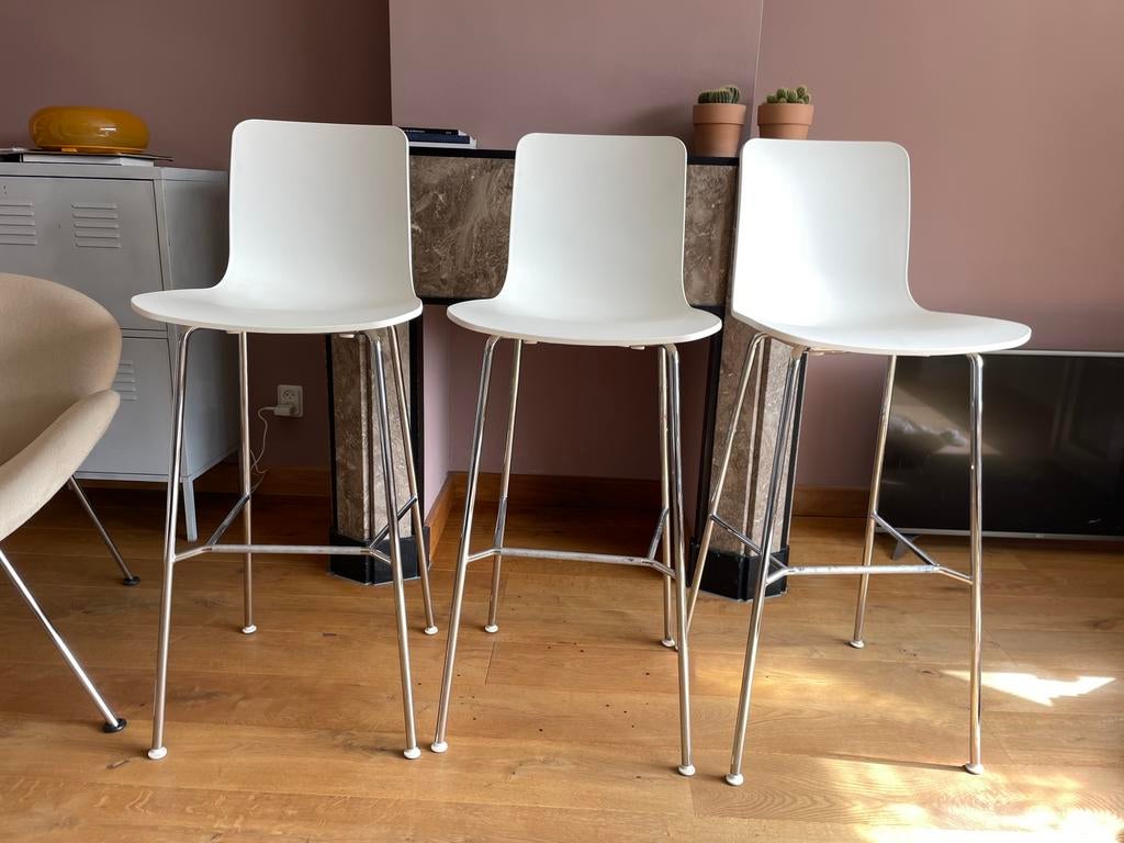 Vitra bar kruk HAL RE Stool High 3 stuks, Met voetsteun, 60 tot 90 cm, Ophalen of Verzenden, Zo goed als nieuw