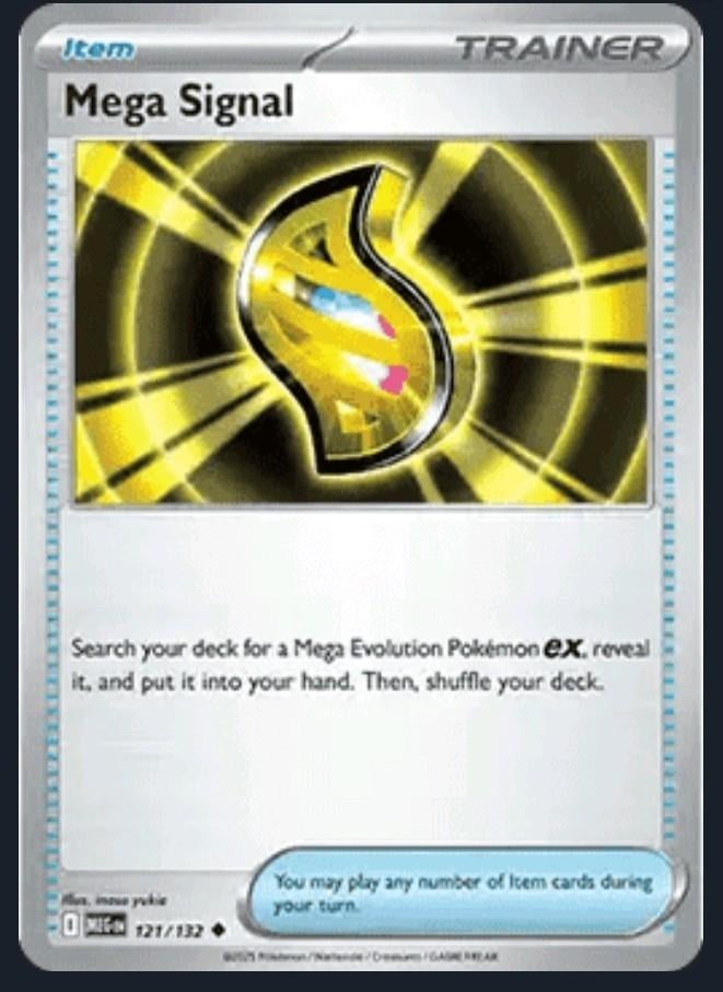 Pokémon Kaarten - Mega Signal (MEG 121) - Reverse Holo, Ophalen of Verzenden, Nieuw, Losse kaart, Foil