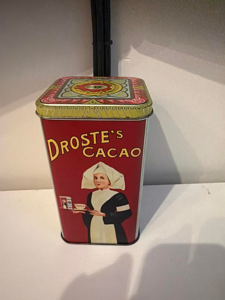 Vintage Droste Cacao Blik - Zeldzaam Verzamelobject, Ophalen of Verzenden, Gebruikt, Overige, Droste