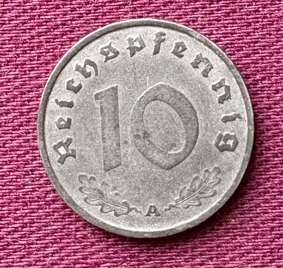 Duitse 10 Reichspfennig munt uit 1940A, Ophalen of Verzenden, Duitsland, Losse munt