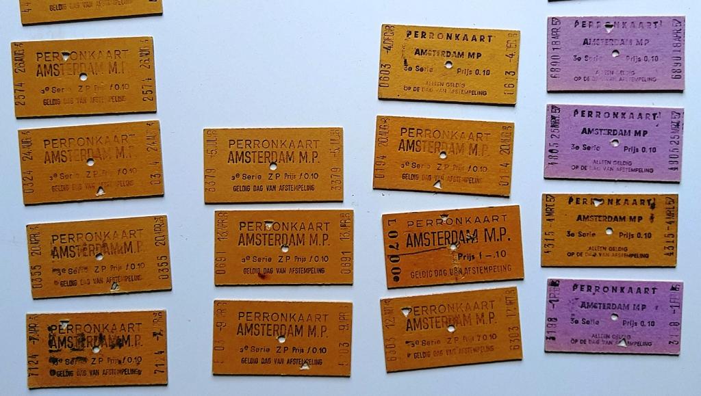 perronkaartjes NS Amsterdam MP, Ophalen of Verzenden, Gebruikt, Trein, Overige typen