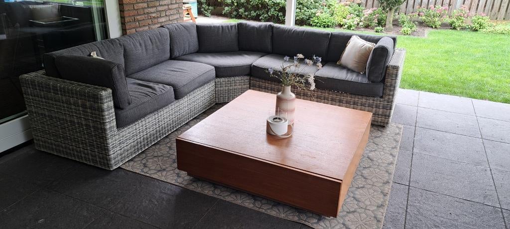 Intratuin Wicker Loungeset met kussens, Tuin en Terras, Tuinsets en Loungesets, Ophalen, Wicker