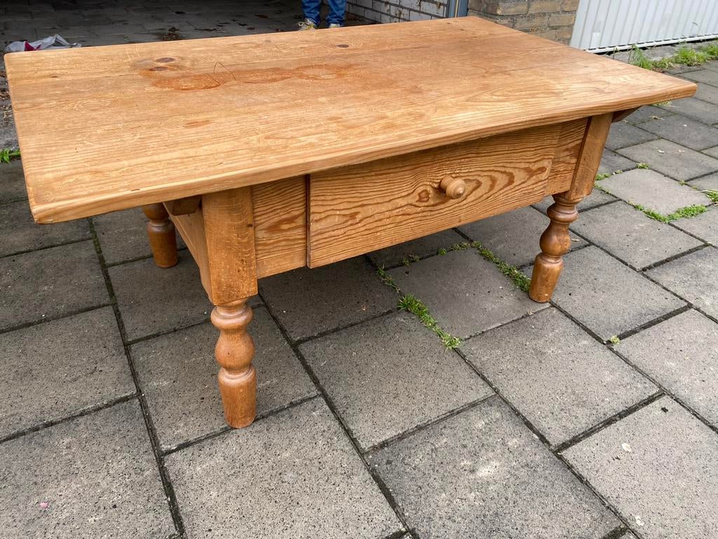 Antiek grenen salontafel, Antiek en Kunst, Ophalen