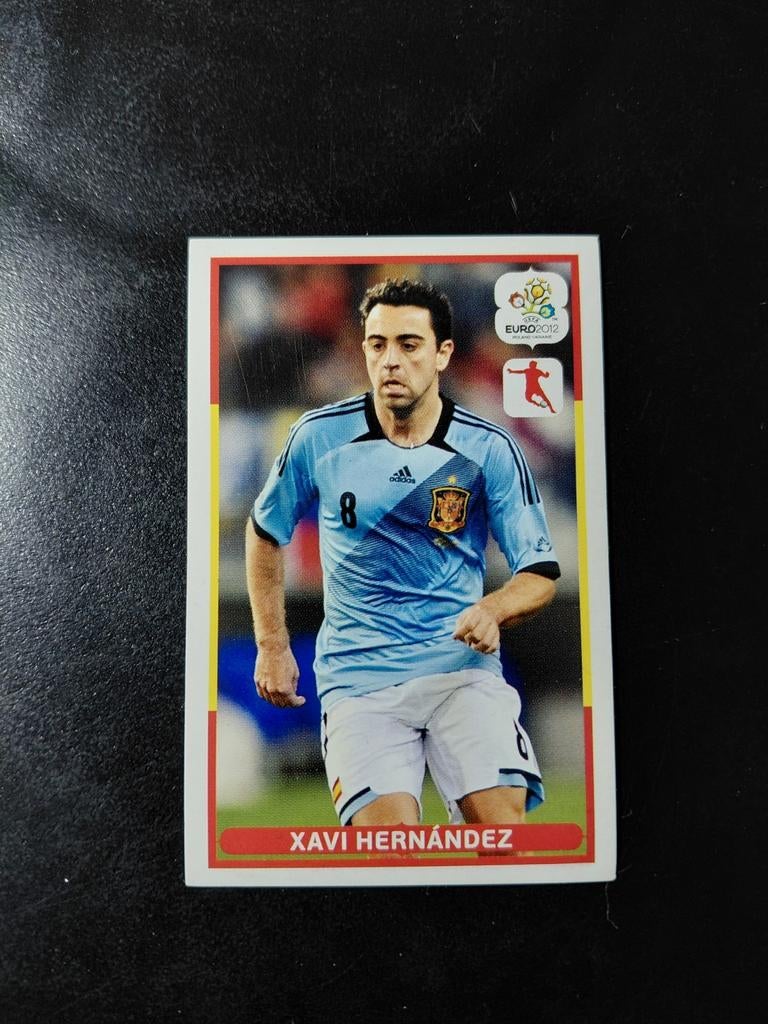 Xavi hernandez (spanje) panini ek 2012, Ophalen of Verzenden, Nieuw, Buitenlandse clubs, Poster, Plaatje of Sticker