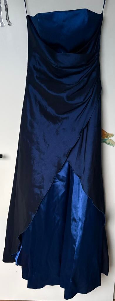 Lissa paris kobalt blauwe galajurk maat s/m, Galajurk, Blauw, Zo goed als nieuw, Ophalen