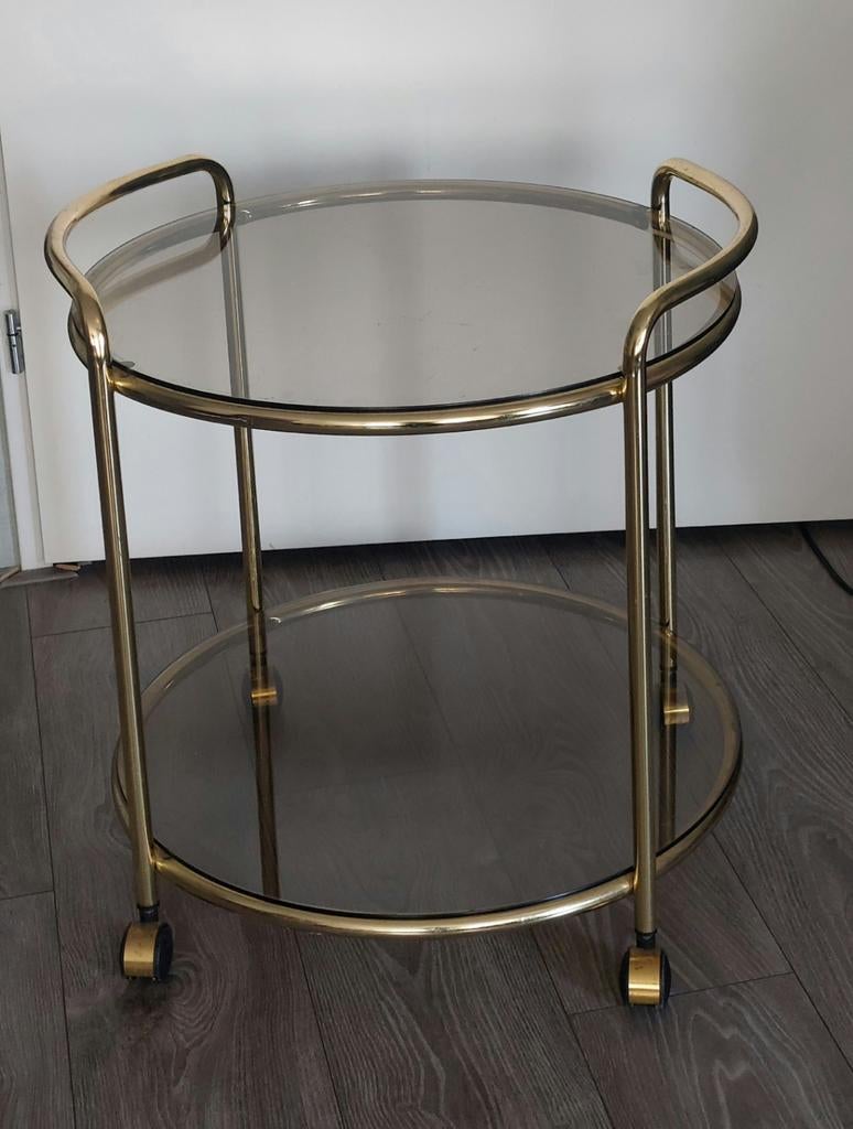 Bijzettafels, Minder dan 55 cm, Rond, Glas, Ophalen