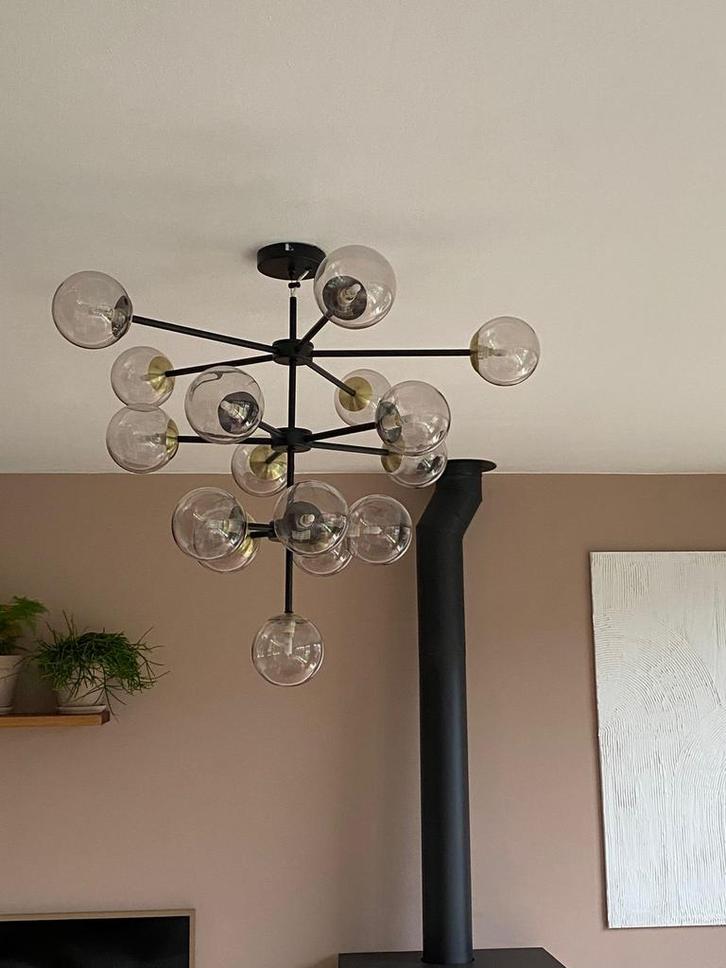 Moderne Made Hanglamp met Bollen, Huis en Inrichting, Lampen | Hanglampen, Zo goed als nieuw, 75 cm of meer, Metaal, Ophalen