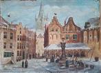 Lambertus Hardenberg - vismarkt Delft (1837-1860), Antiek en Kunst, Ophalen of Verzenden