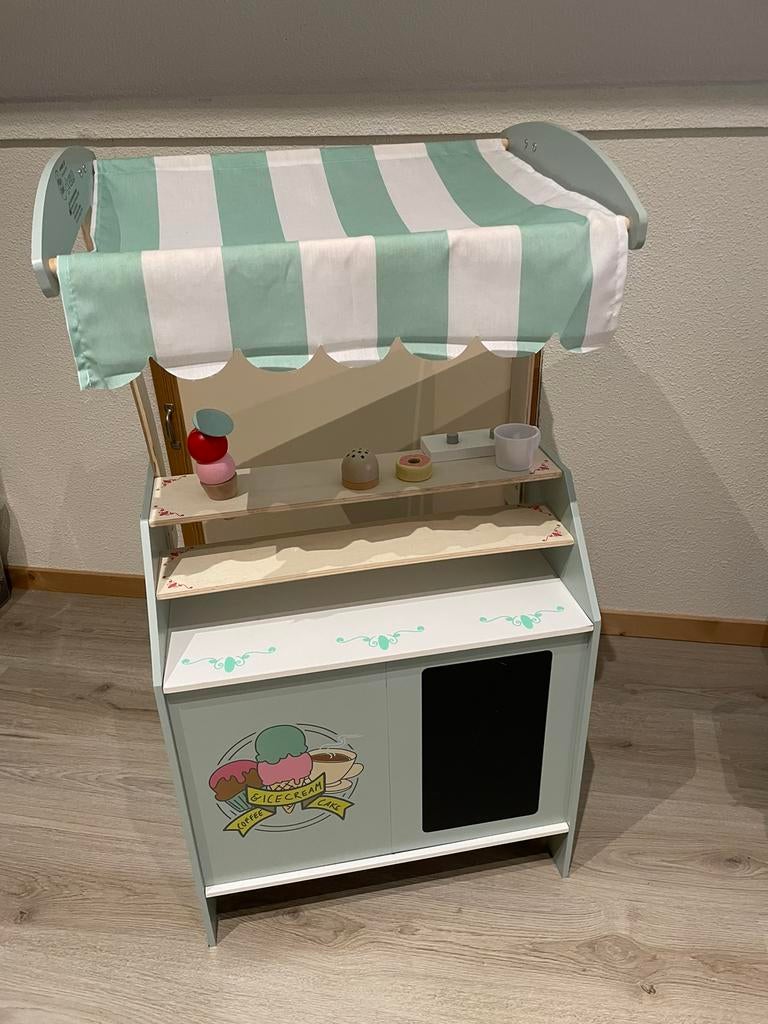 Ijsco winkel kraam kinderen hout, Ophalen, Zo goed als nieuw