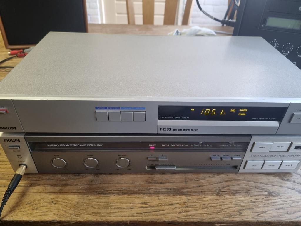 Philips F2133 Tuner en Versterker 50 Watt, Ophalen of Verzenden, Gebruikt