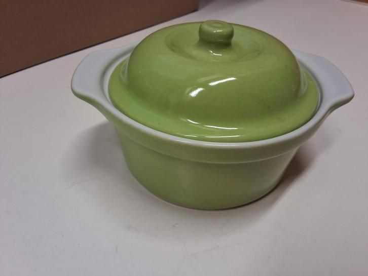Groene Ovenschaal met Deksel - Keramiek, Huis en Inrichting, Keuken | Keukenbenodigdheden, Ophalen of Verzenden