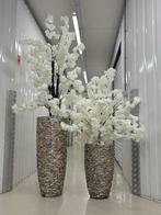 Schelpenvazen,schelpvazen,schelpvaas 90cm met bloesem boom, Ophalen of Verzenden, Zo goed als nieuw