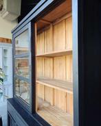 Zwarte Greeploze Buffetkast | Schoolkast | Winkelkast #2736, Niet ingevuld, Gebruikt, Met deur(en), 200 cm of meer