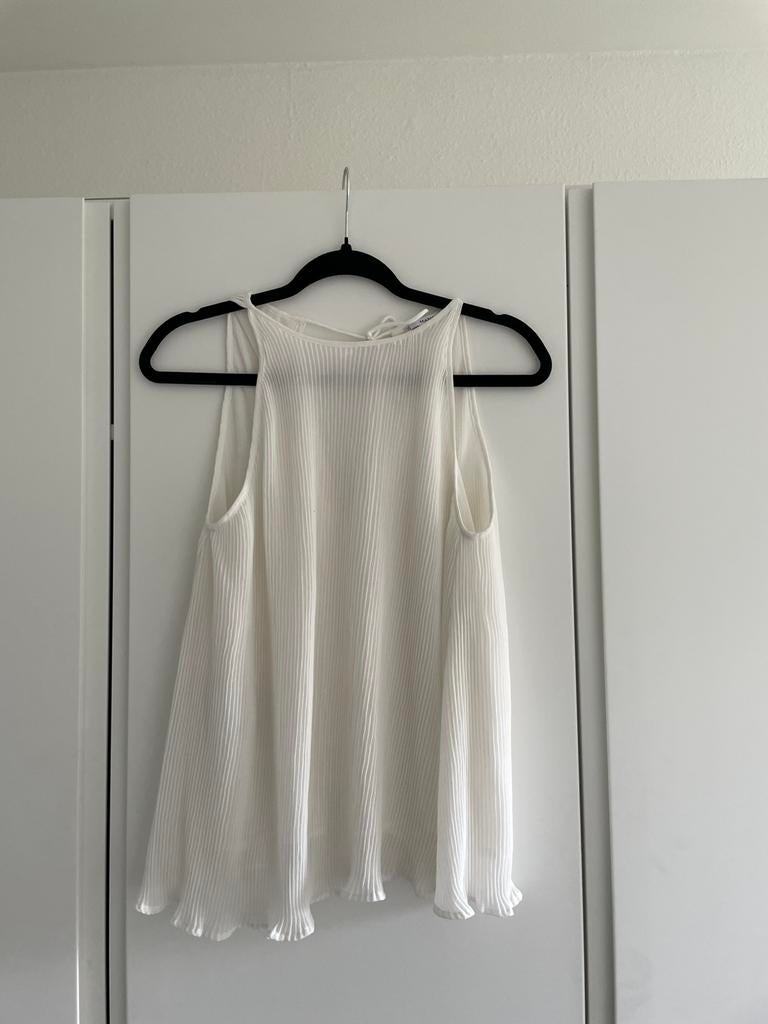 Zomerse top Mango, Kleding | Dames, Tops, Wit, Ophalen of Verzenden, Zo goed als nieuw, Zonder mouw