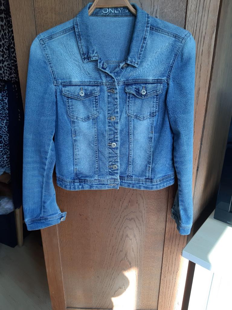 Spijkerjasje ONLY maat 38, katoen met elasthan, Maat 38/40 (M), Blauw, Ophalen of Verzenden, ONLY