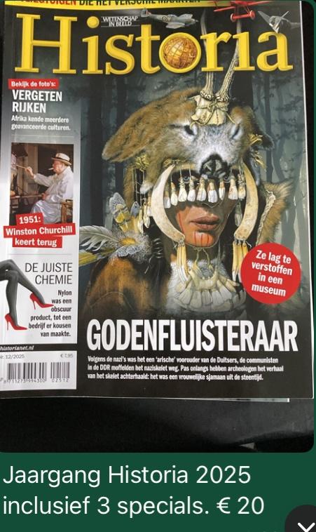 Historia jaargang 2025, Boeken, Tijdschriften en Kranten, Ophalen, Zo goed als nieuw, Overige typen