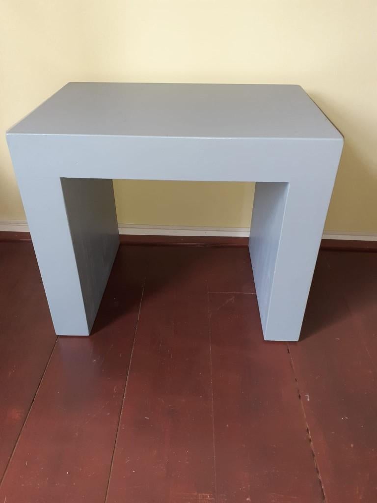Grijs tafeltje, Minder dan 55 cm, Gebruikt, Rechthoekig, Hout
