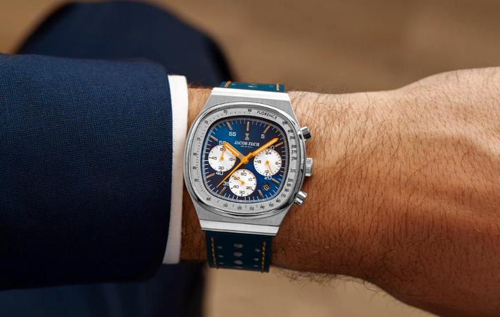 Jacob Zech Florence horloge t.w.v € 399 NIEUW!, Sieraden, Tassen en Uiterlijk, Sporthorloges, Nieuw, Android, Blauw, Waterdicht